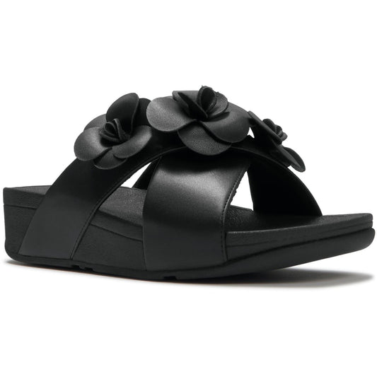 Fitflop Lulu Flower Polyurethane Women's Black Sandals