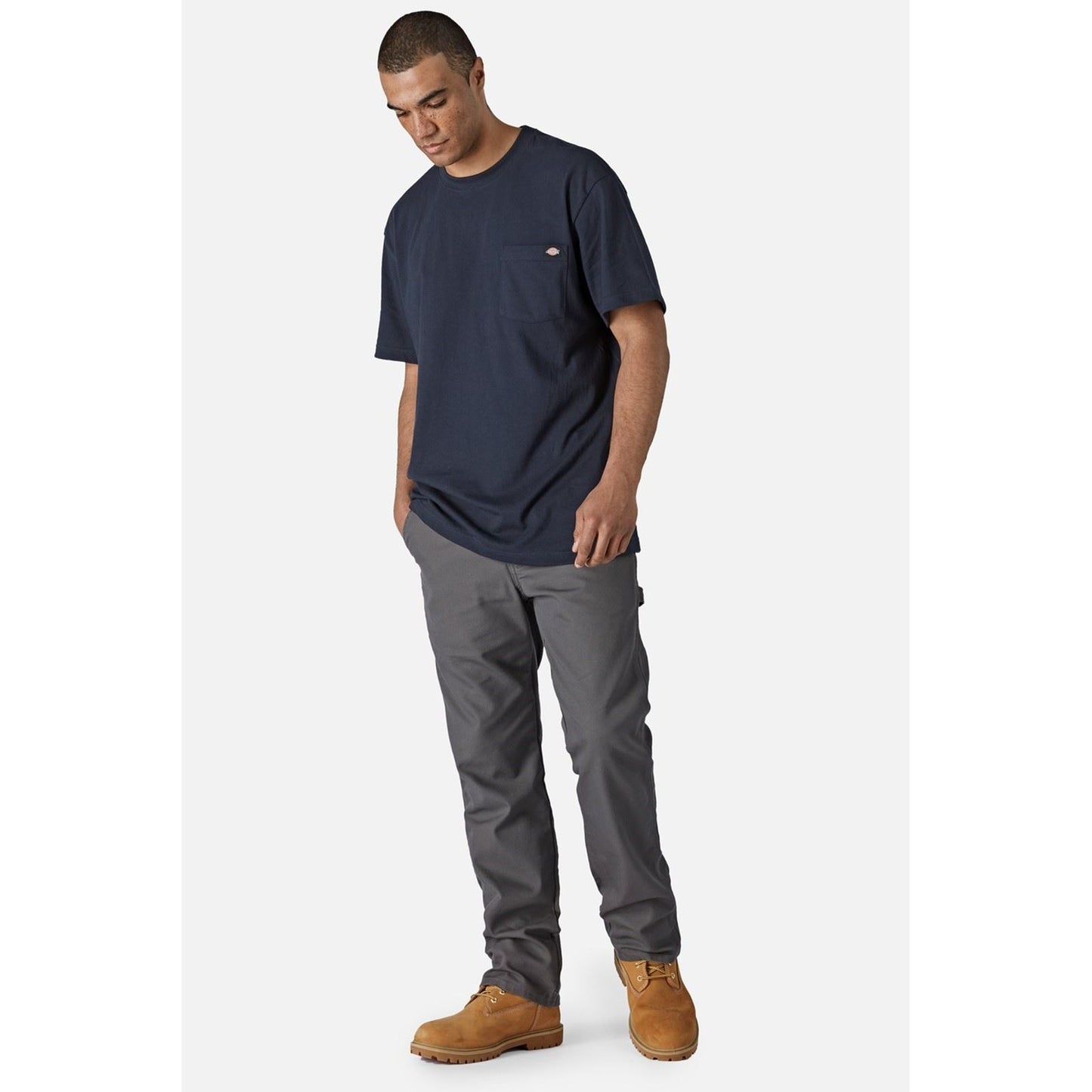Dickies Men's Short Sleeve Cotton T-Shirt in Navy Blue