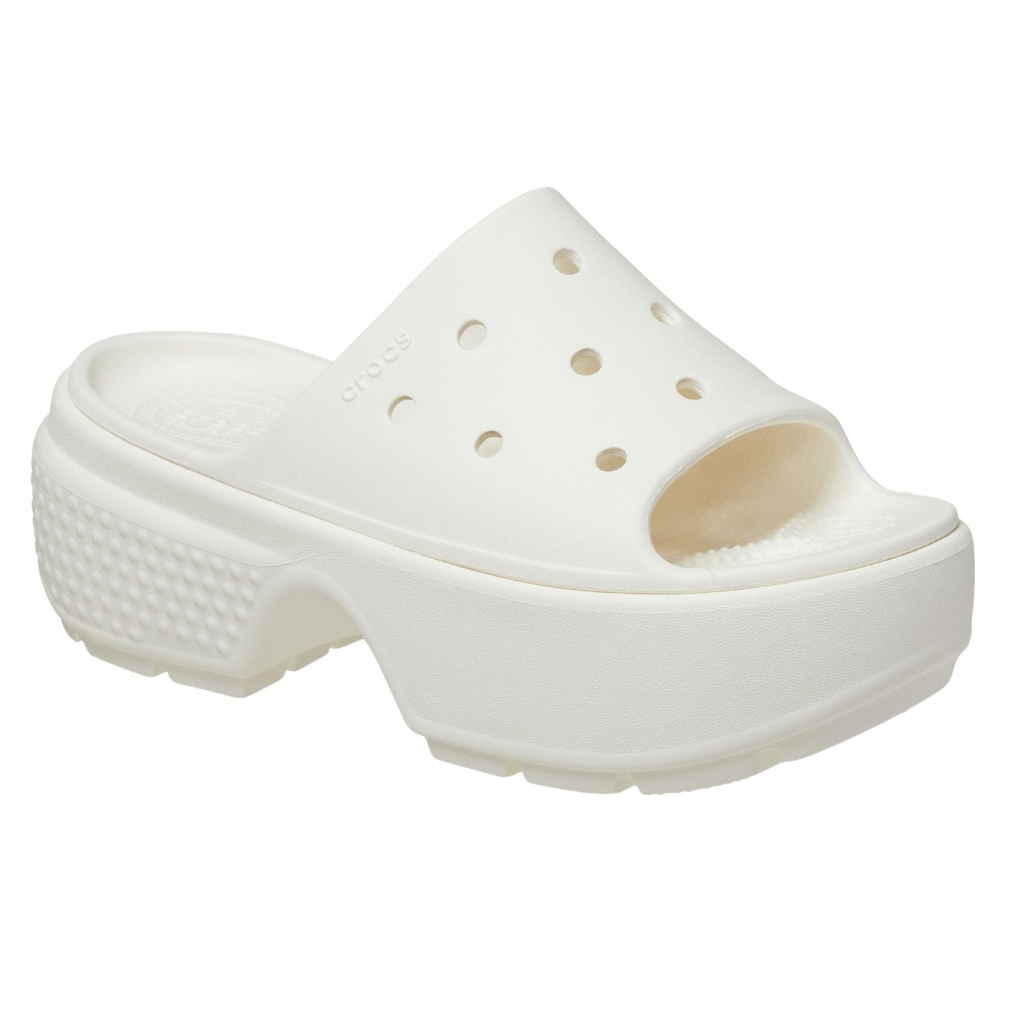 Crocs Unisex Stomp Slide in Chalk