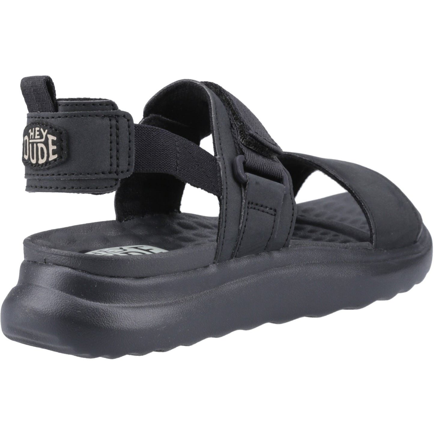 HEYDUDE Women's Collins Mono Sport Sandal in Black/Black