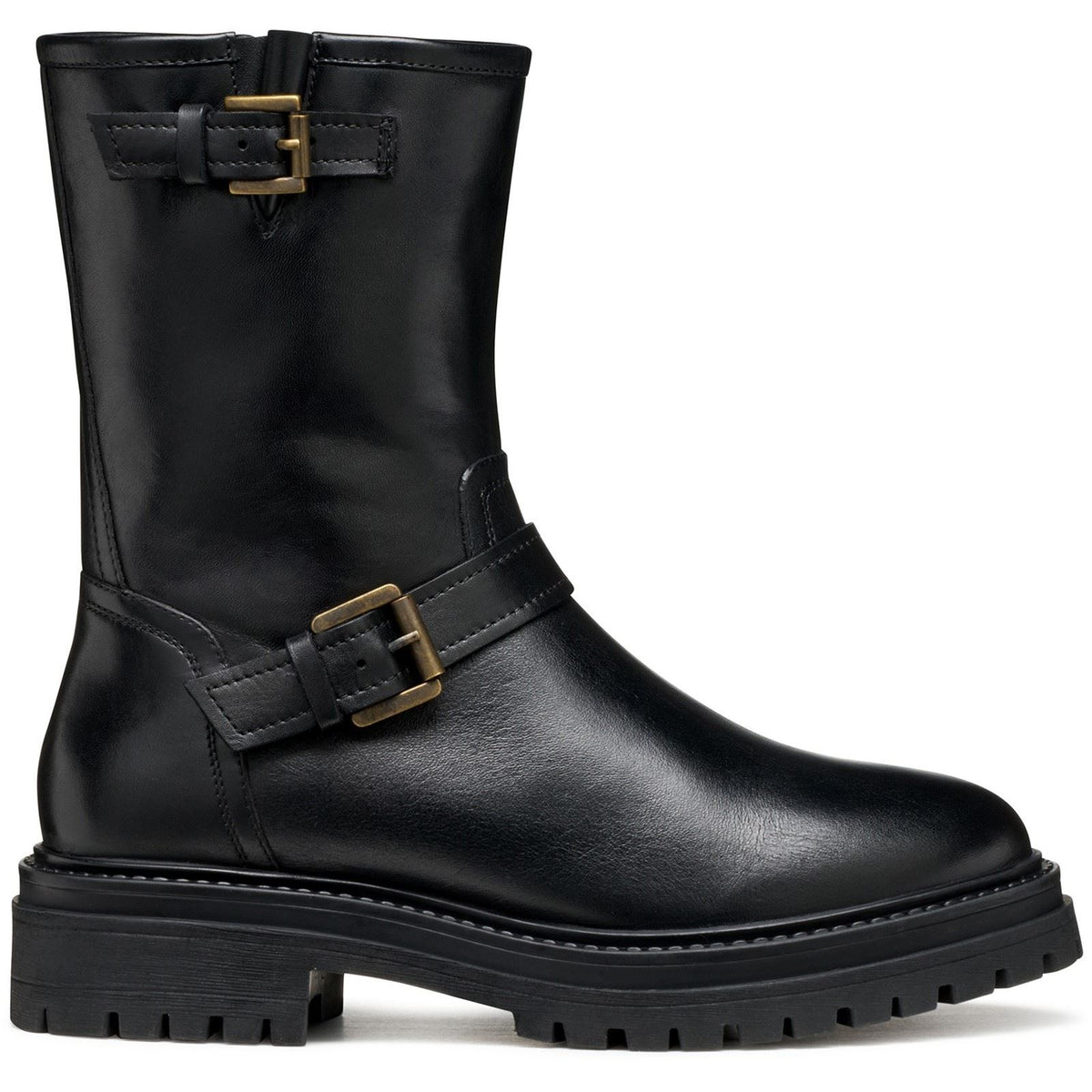 Geox D Iridea D Leather Women's Black Boots