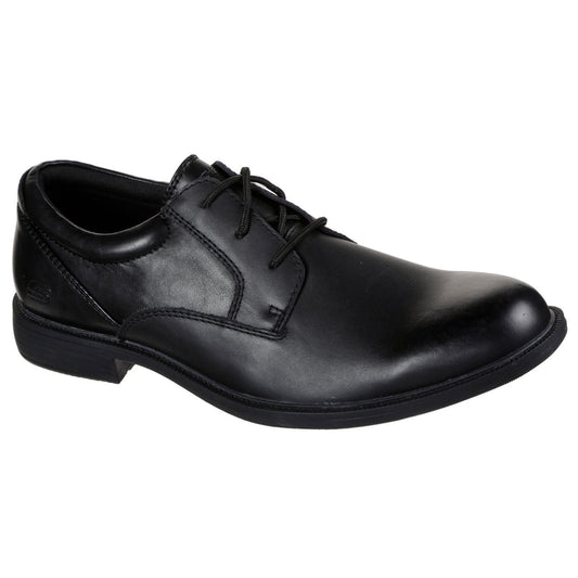Skechers Dreston Rasmiss Leather Men's Black Standard Lace-Up Shoes