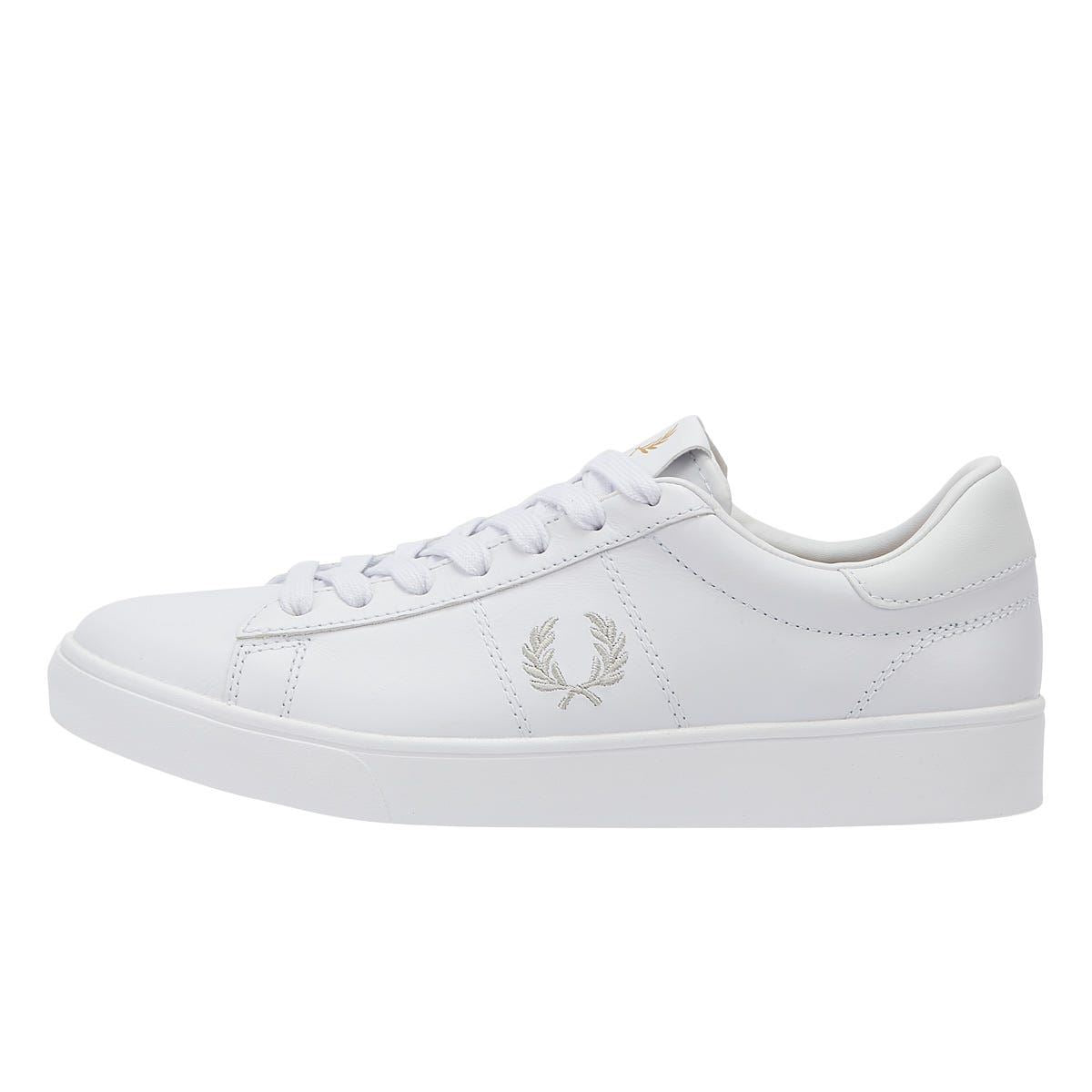 Fred Perry Spencer Leather Mens White/Silver Trainers