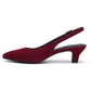 Hush Puppies Nahla Buckle Kitten Heel Women's Bordeaux Pointy Slingback Shoes
