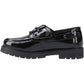 Hush Puppies Lucy Patent Leather Junior Black Boat Shoes