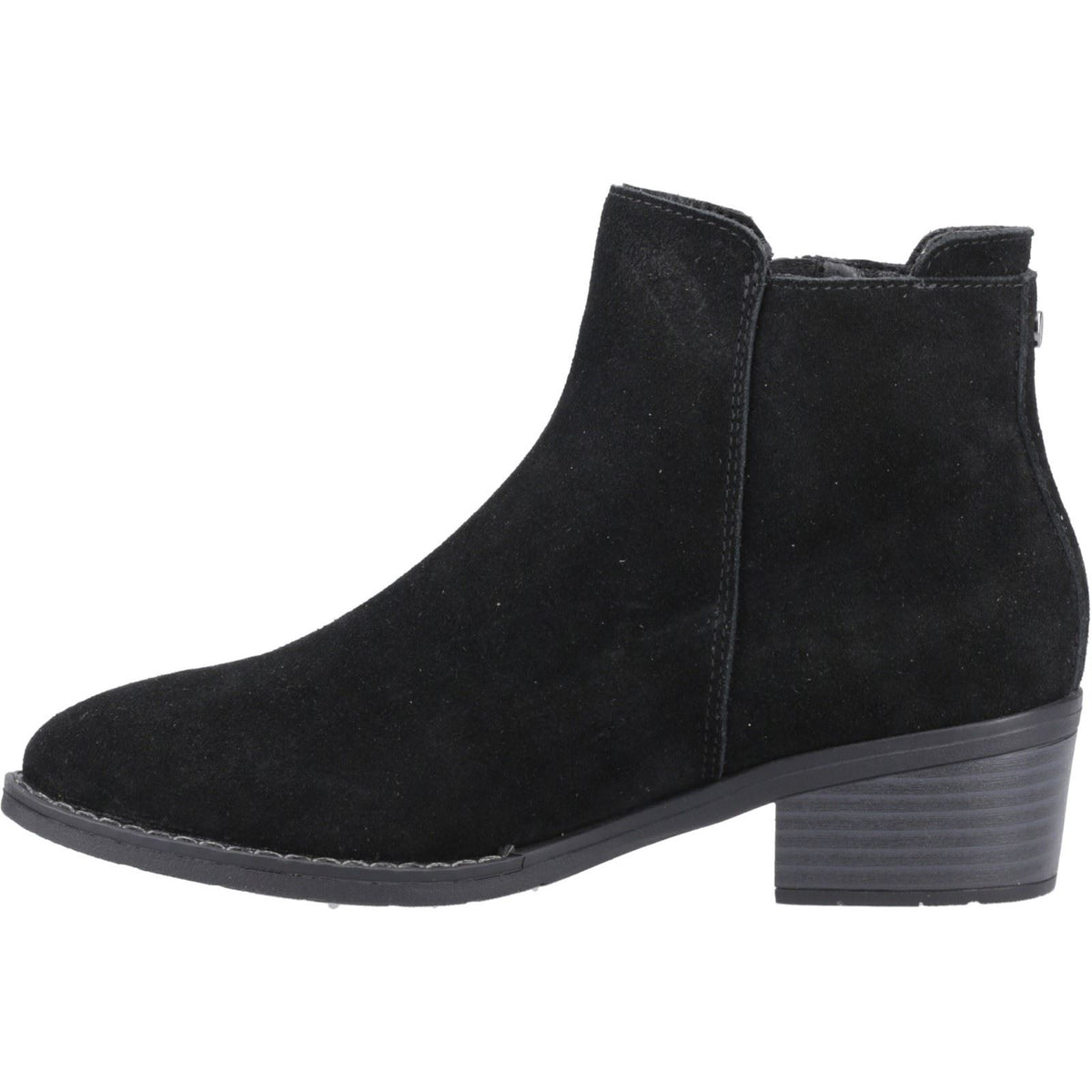 Hush Puppies Ingrid Suede Women's Black Heeled Ankle Boots