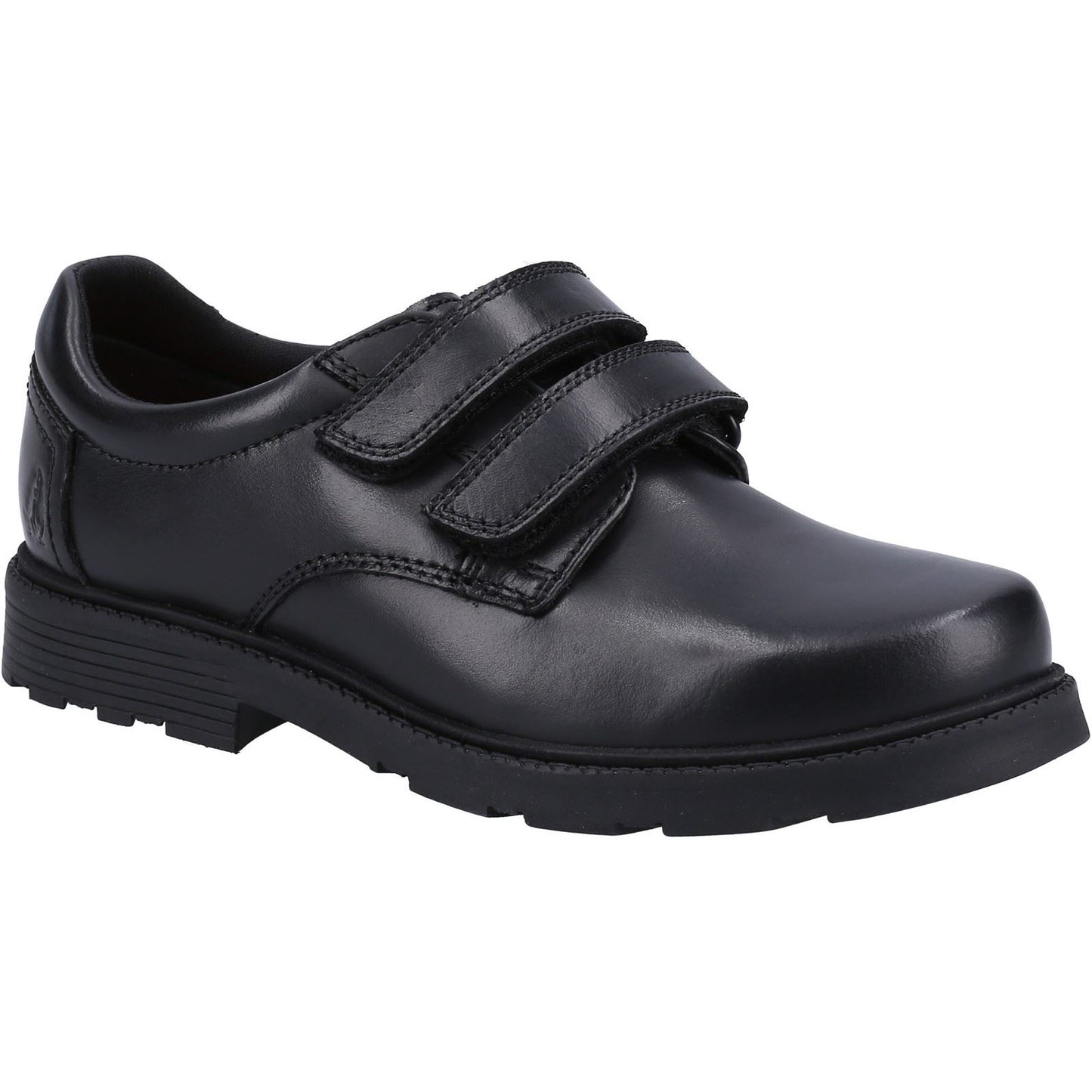 Hush Puppies Logan Leather Youth Black Shoes