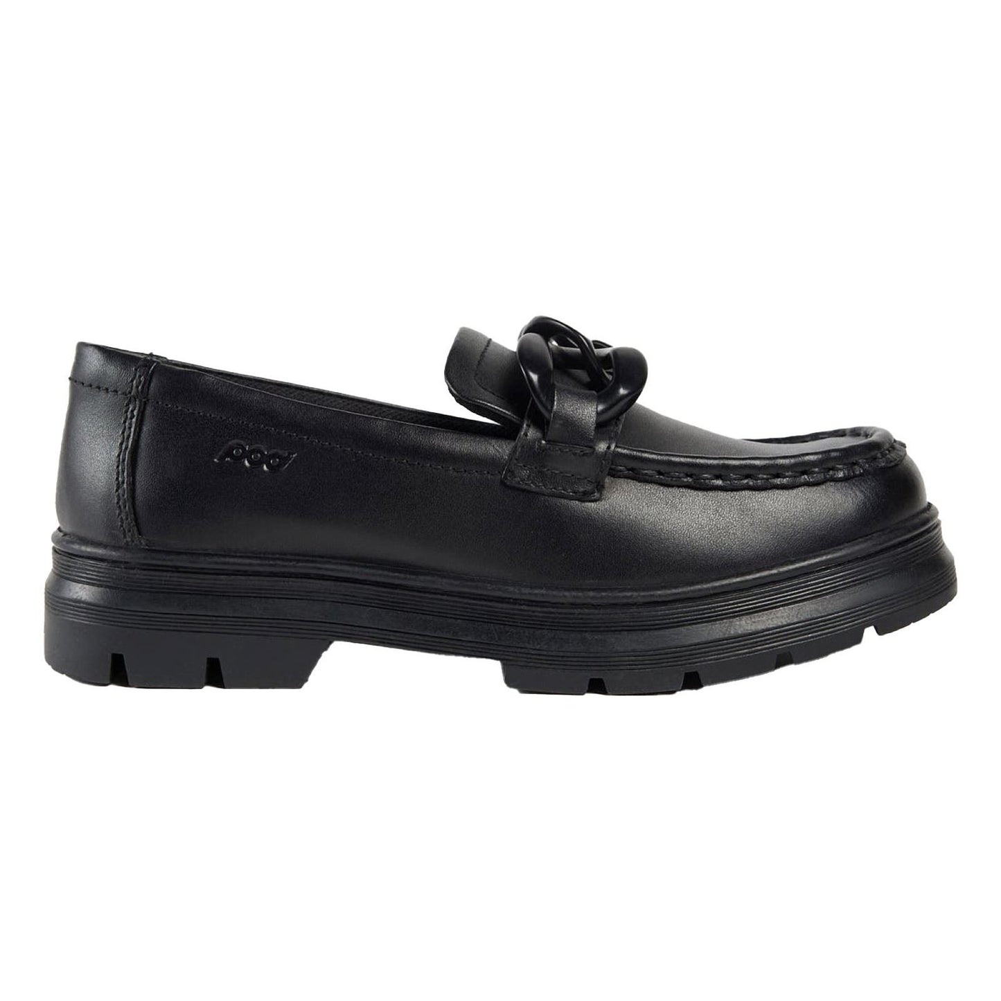 Pod Mina Leather Youth Black Loafers