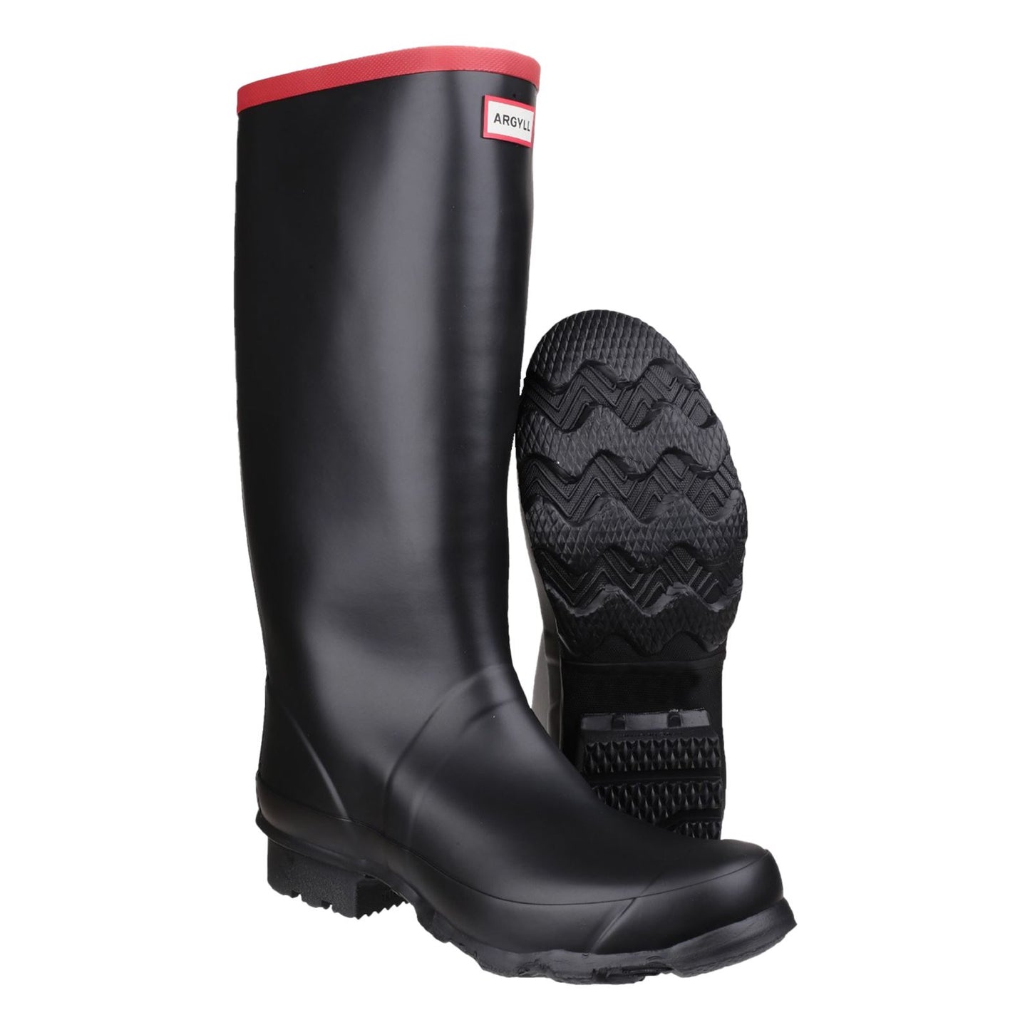 Hunter Unisex Argyll Full Knee Wellington in Black