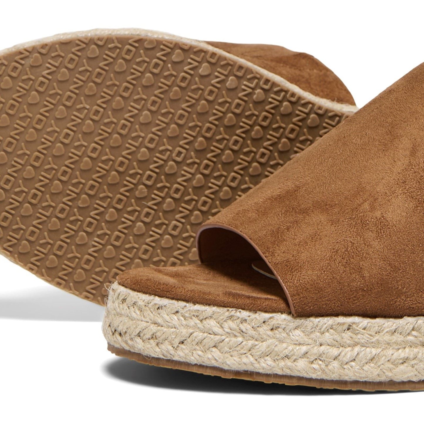 ONLY MINERVA-3 Polyester Women's Cognac Mules
