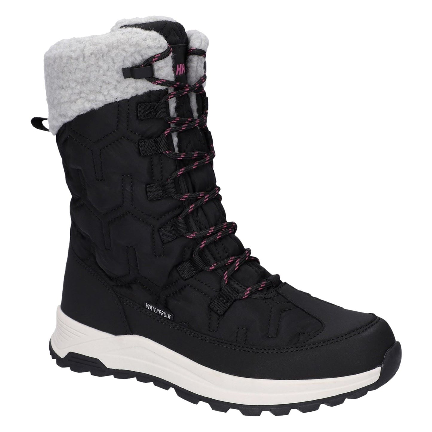 Hi-Tec Sophia Nylon Women's Jet Black/Festival Fuchsia Winter Ankle Boots