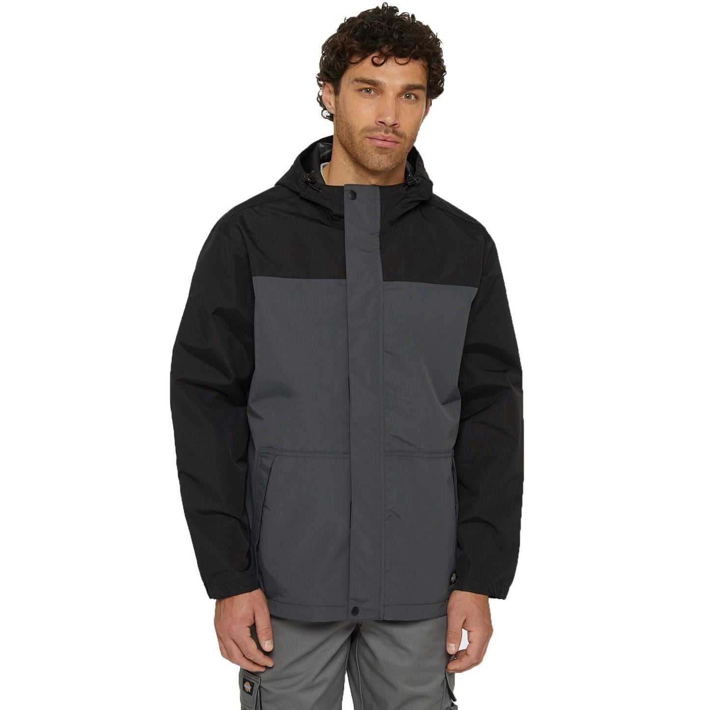 Dickies Men's Waterproof Rain Jacket in Charcoal