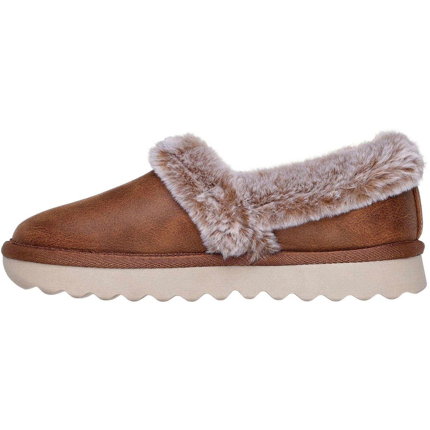 Skechers Cozy Up Polyester Women's Chestnut Slippers