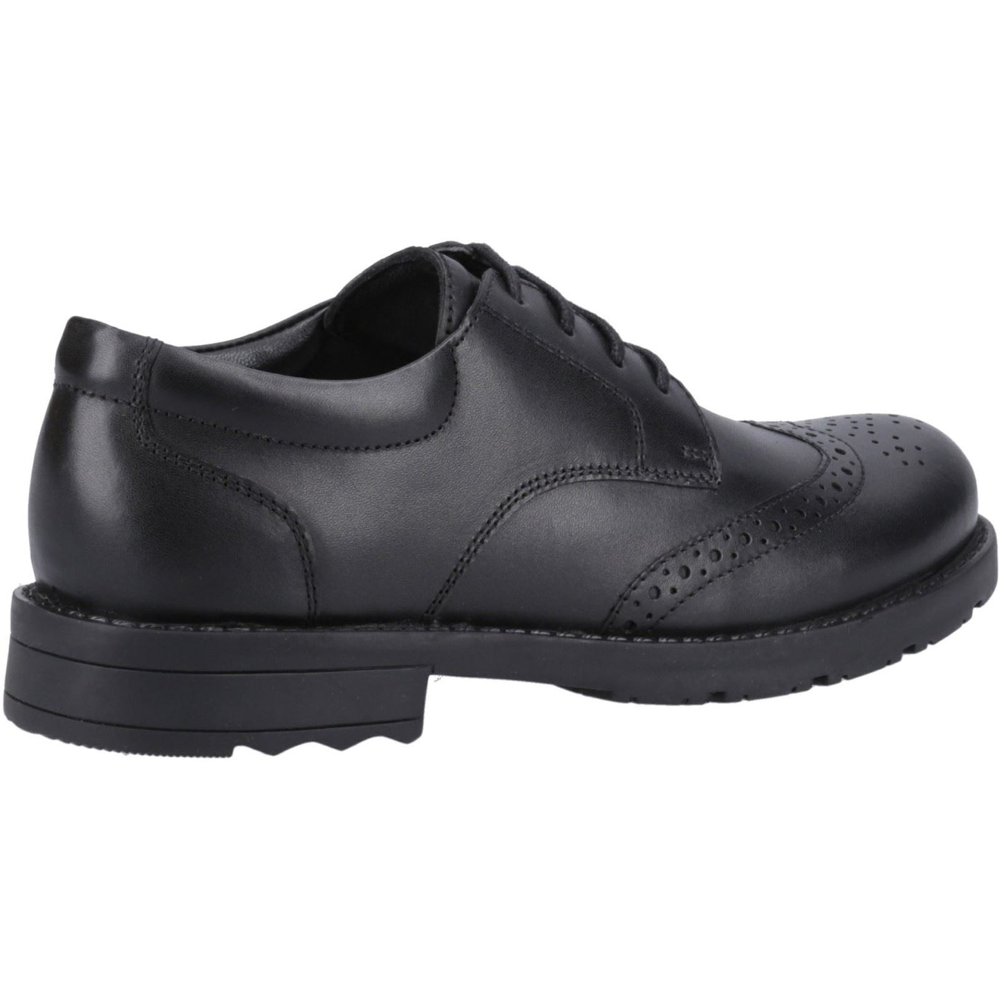 Hush Puppies Brian Leather Youth Black Brogues
