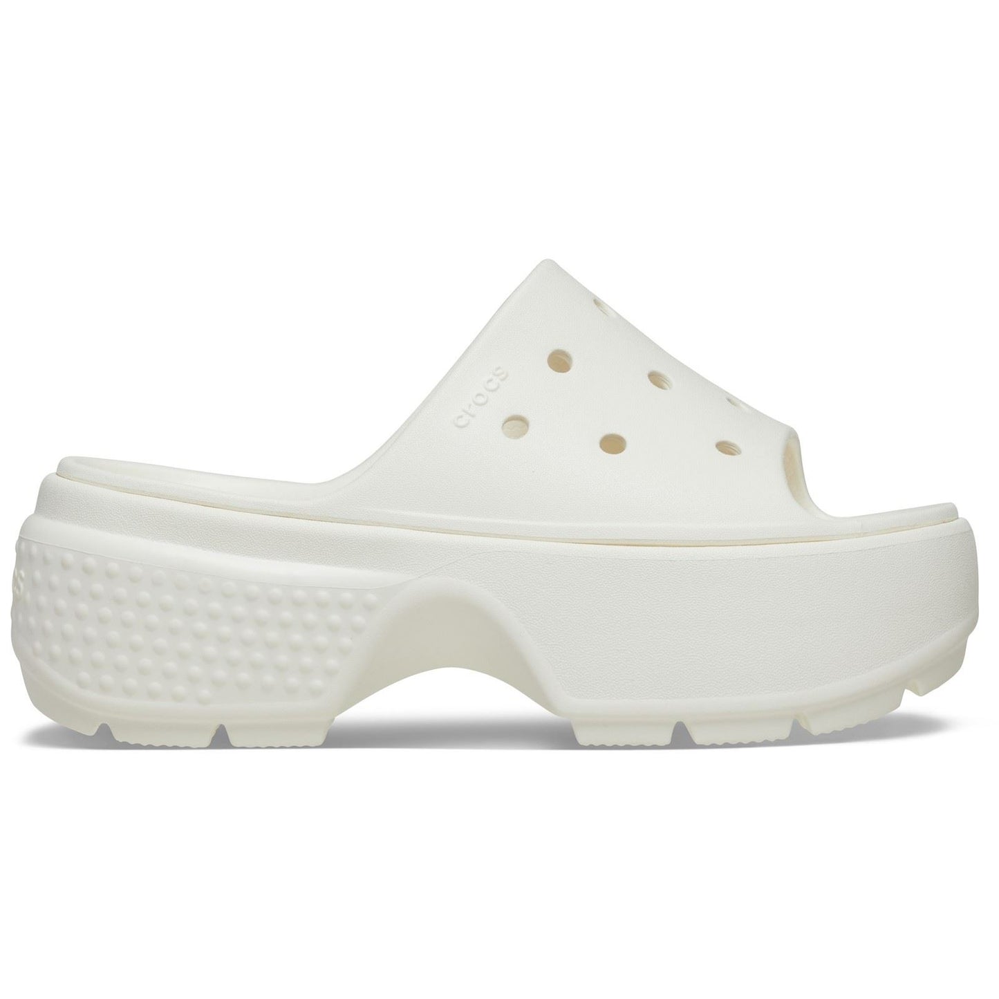 Crocs Unisex Stomp Slide in Chalk