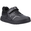 Hush Puppies Sutton Bungee Leather Youth Black Lace-Up Shoes