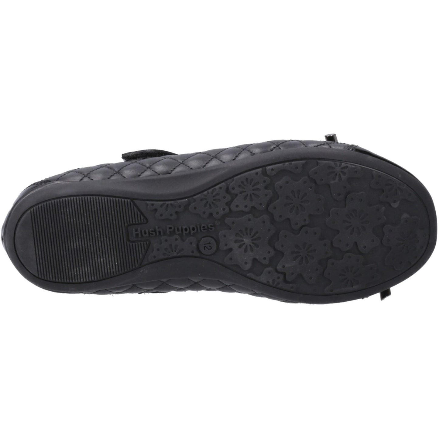 Hush Puppies Lottie Leather Youth Black Ballet Flats