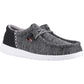 HEYDUDE Men's Wally Funk Open Mesh Shoe in Black/White