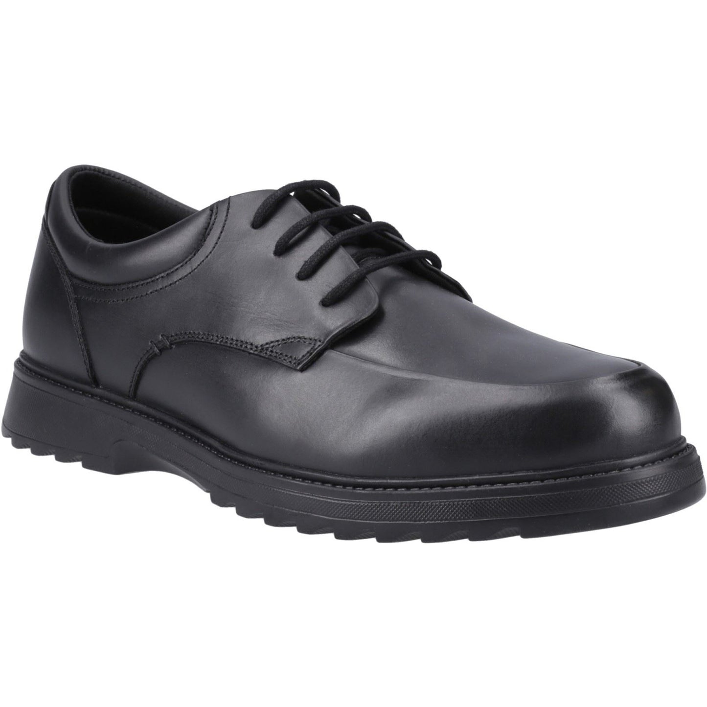 Hush Puppies Romeo Leather Youth Black Shoes