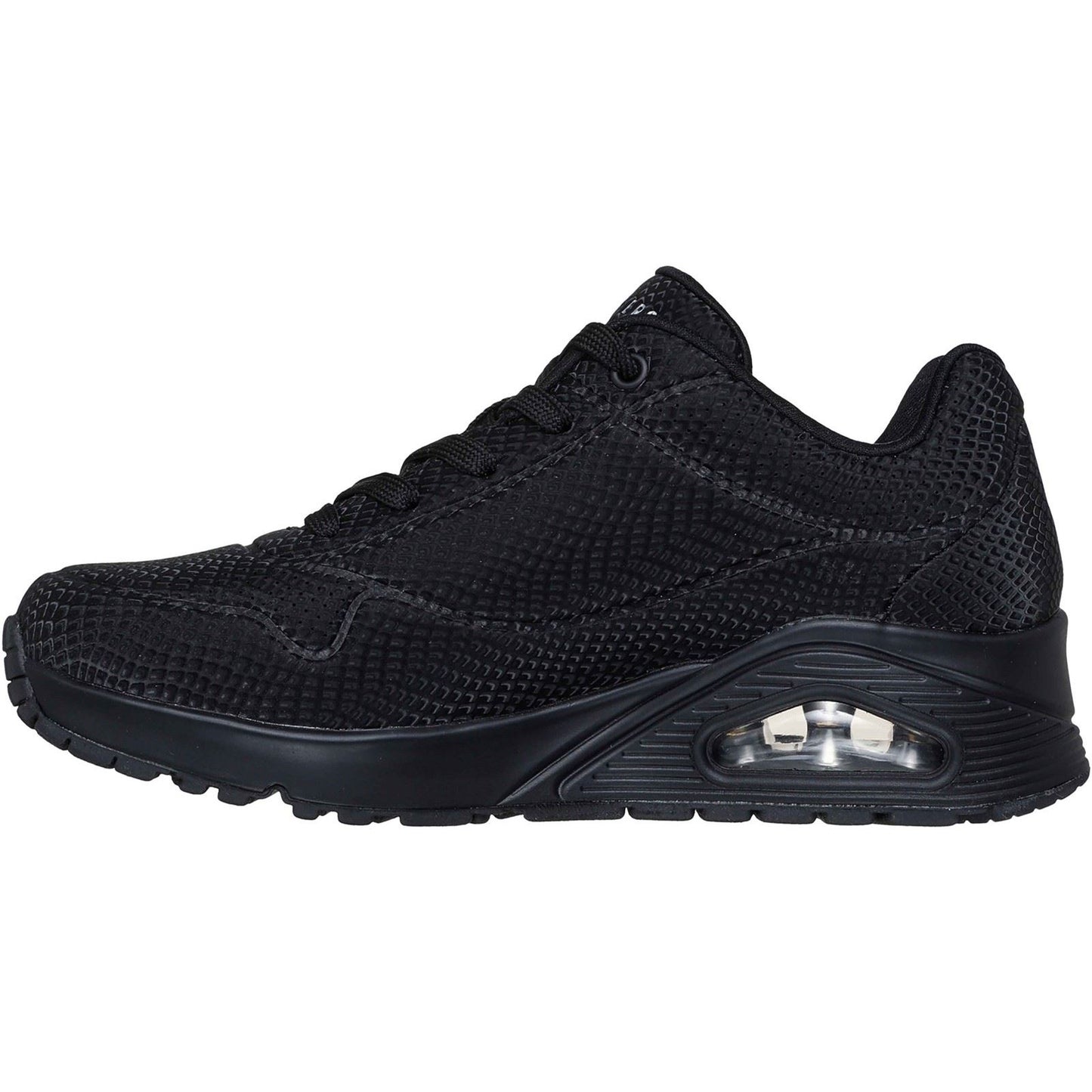 Skechers UNO - Shiny Scale Polyurethane Women's Black Standard Trainers
