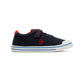 Penguin Junior Rainbow Canvas Navy/Red Trainers