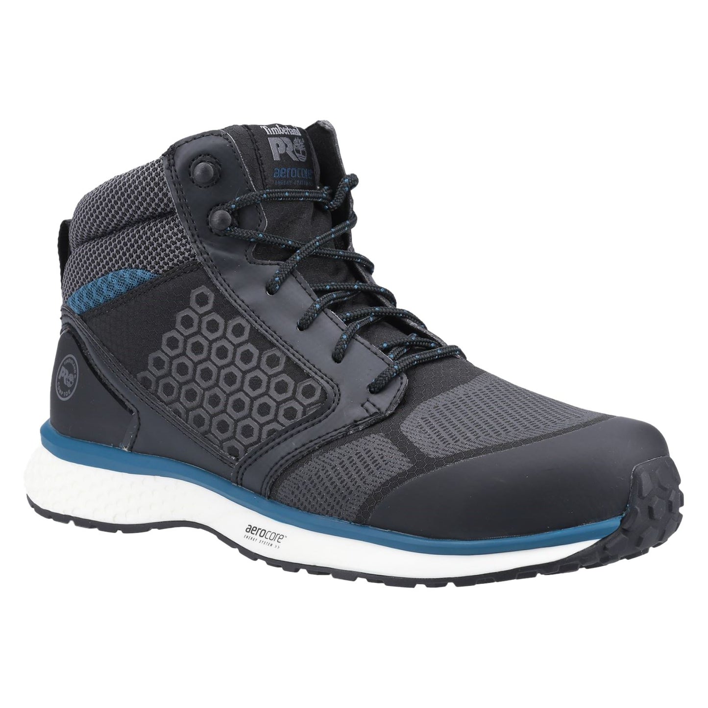 Timberland Pro Men's Reaxion Mid Composite Safety Boot in Black/Blue