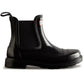 Hunter Women's Commando Gloss Chelsea Boots in Black