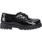 Hush Puppies Lucy Patent Leather Junior Black Boat Shoes