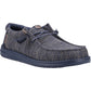 HEYDUDE Wally Stretch Mesh Polyester Men's Navy Blazer Moccasins Shoes