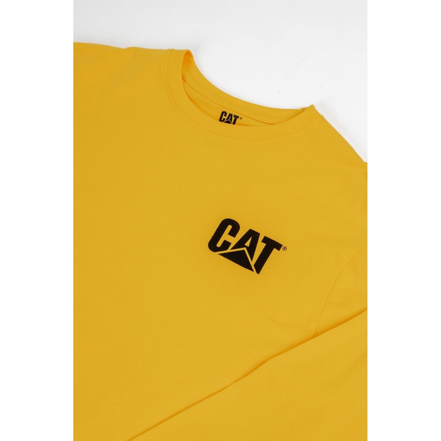 Caterpillar Men's Trademark Banner Long Sleeve T-Shirt in Yellow