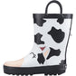 Cotswold Puddle 3D Rubber Unisex Kid's Black/White Wellington Boots