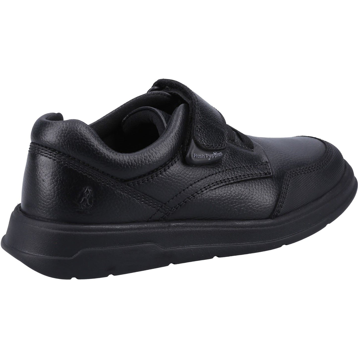 Hush Puppies Rowan Leather Youth Black Lace-Up Shoes