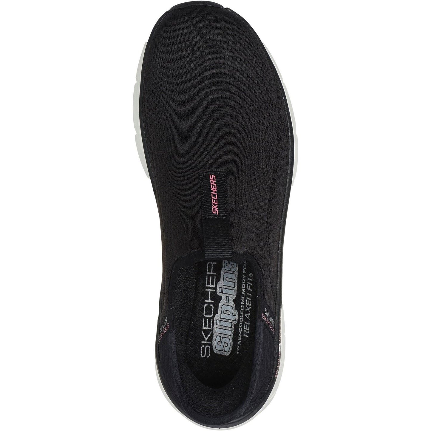 Skechers Women's D'Lux Walker 2.0 Shoes in Black/Pink