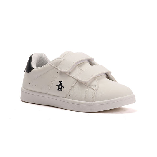 Penguin Junior Marble White/Navy Trainers