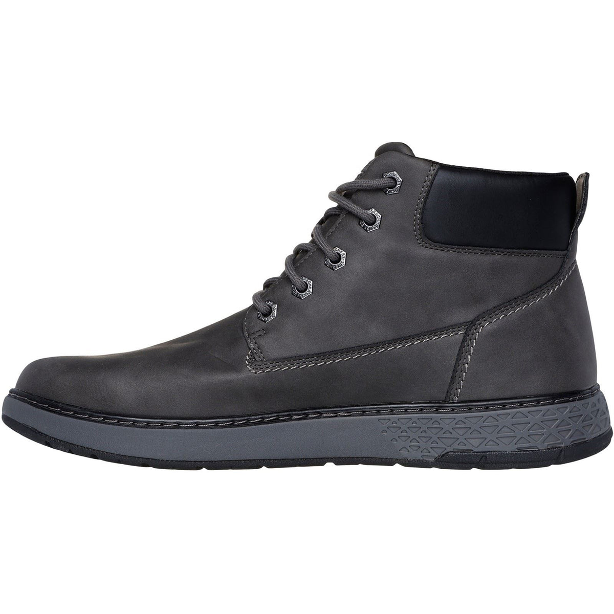 Skechers Garlan Deno Polyurethane Men's Charcoal Ankle Boots