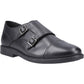 Hush Puppies Tim Monk Leather Youth Black Shoes