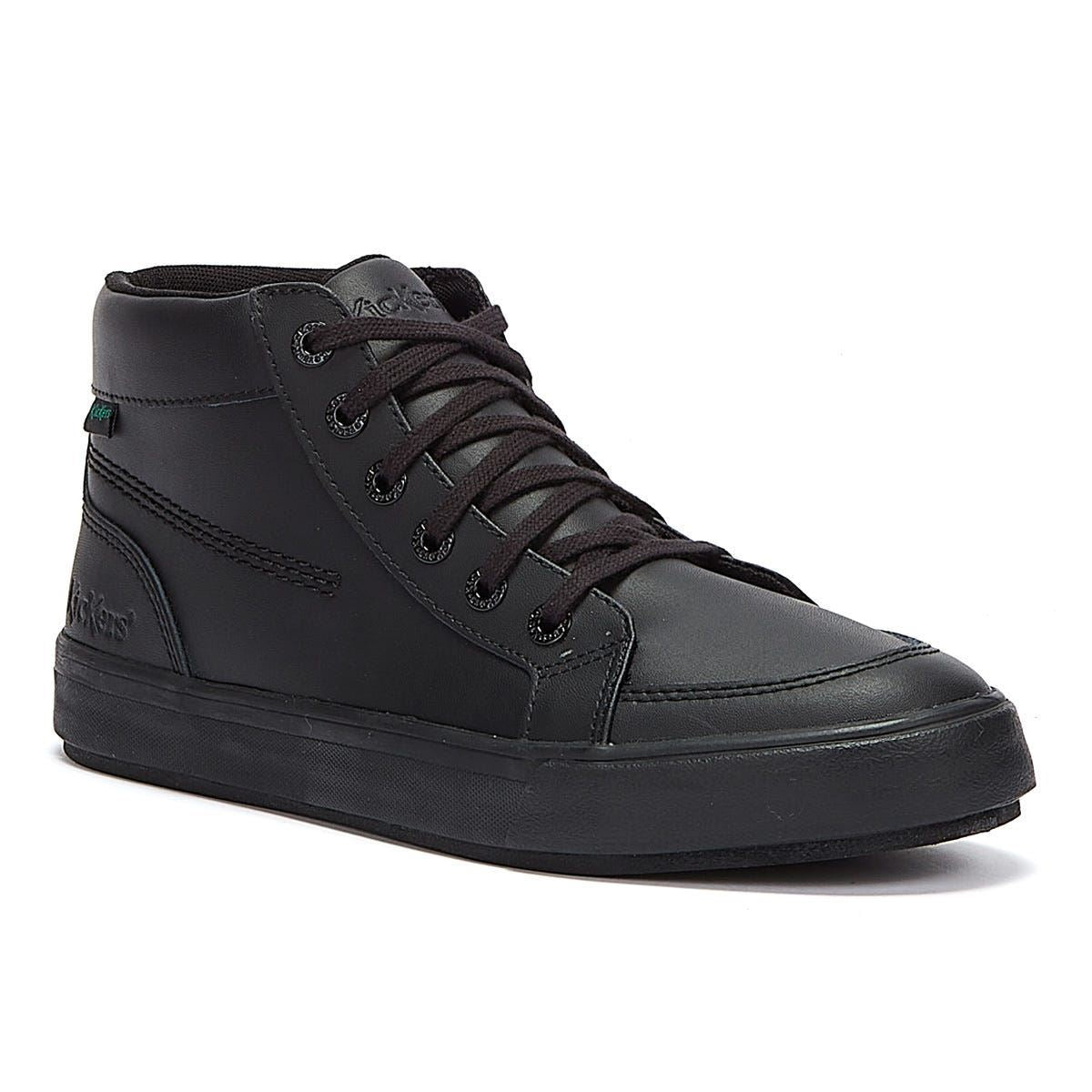 Kickers Tovni Hi Leather Mens Black Shoes - 116225