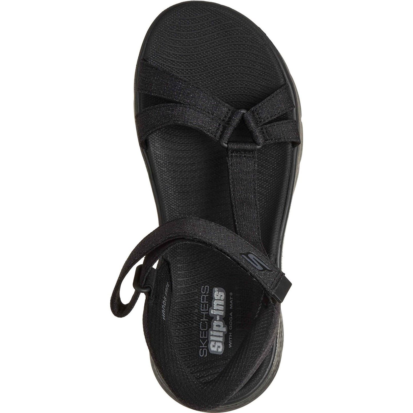 Skechers GO WALK Flex Illuminate Textile Women's Black Standard Sandals