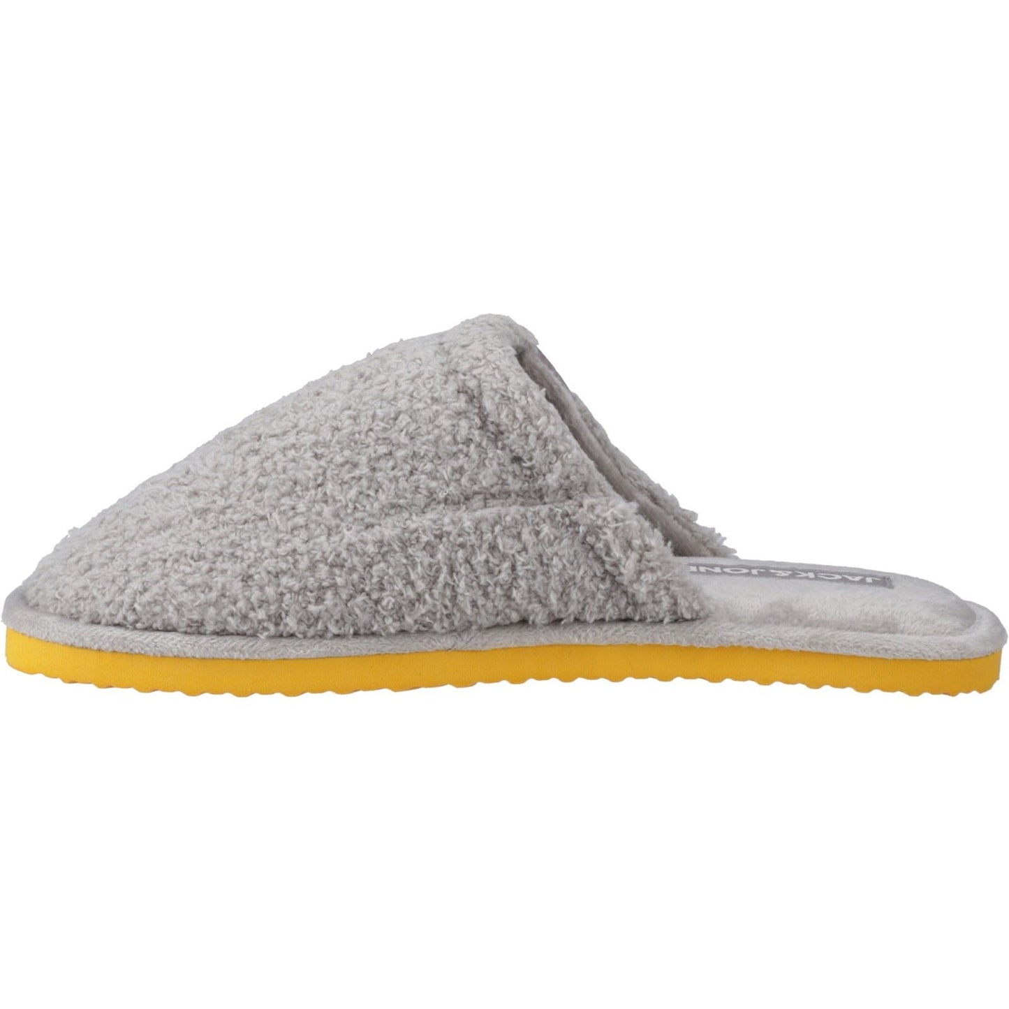 Jack & Jones Men's Harry Fluff Slipper in Frost Grey