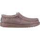 HEYDUDE Wally Stretch Canvas Cotton Men's Deep Taupe Moccasins Shoes