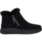 Skechers Wilshire BLVD Fresh Zip Leather Women's Black Suede/Faux Fur Boots