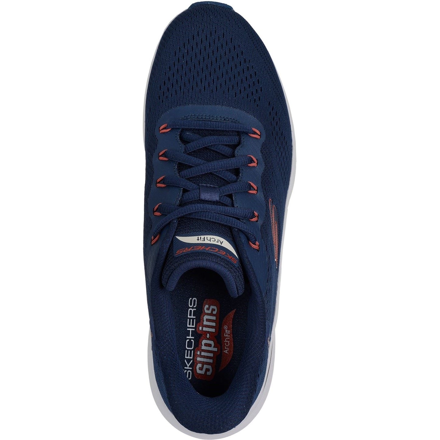 Skechers Arch Fit 2.0 Lestur Textile Men's Navy/Red Trainers