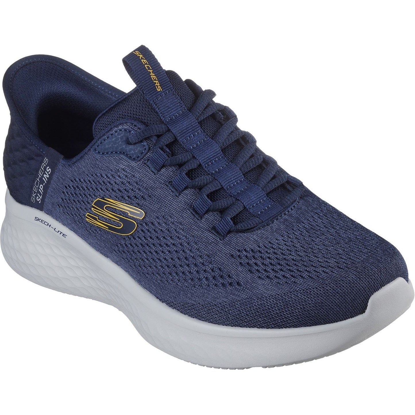 Skechers Men's Skech-Lite Pro Primebase Trainers in Navy/Yellow