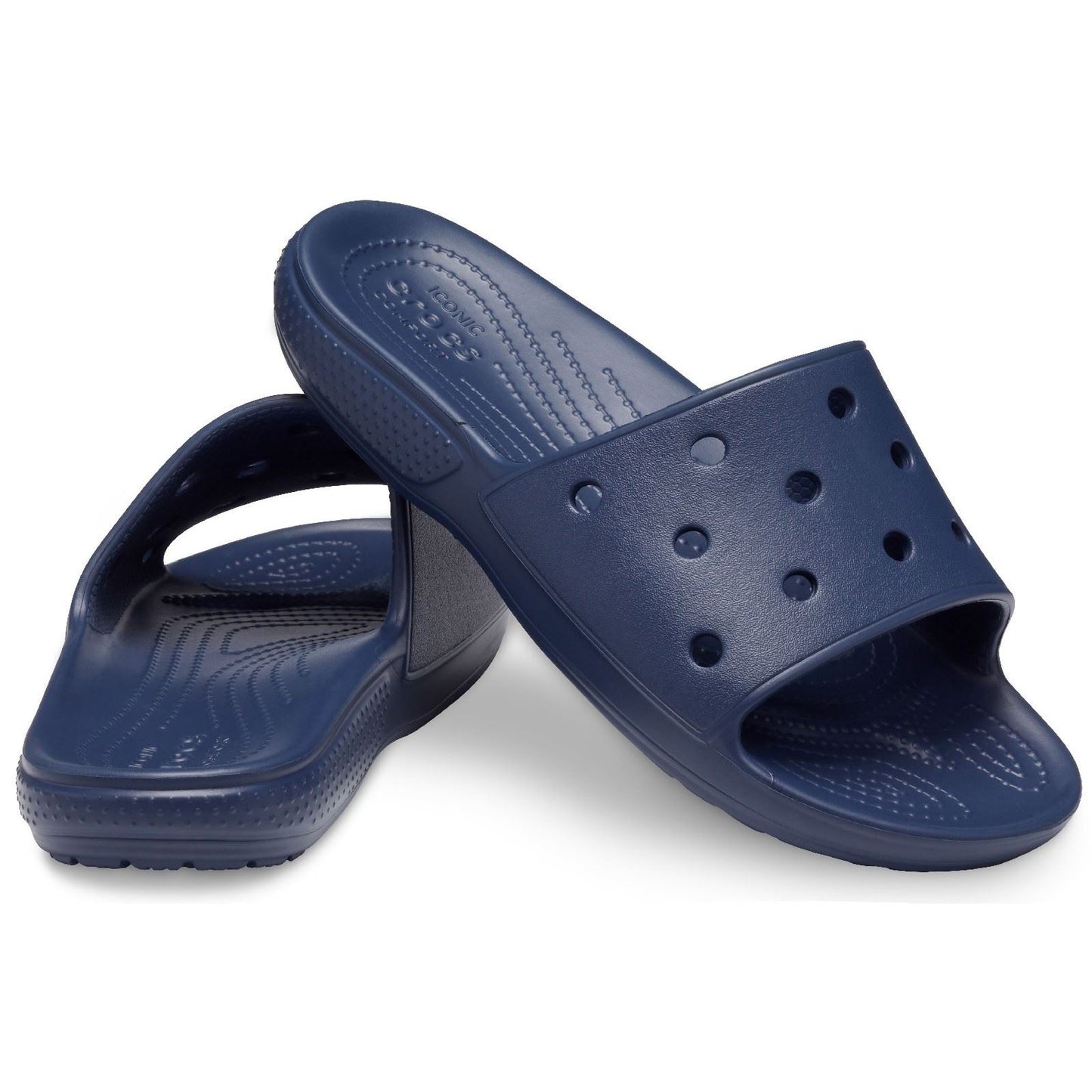 Crocs Unisex Classic Crocs Slide in Navy