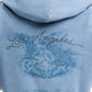 Ed Hardy Stay True Fitted Cropped Zip Women's Blue Hoodie