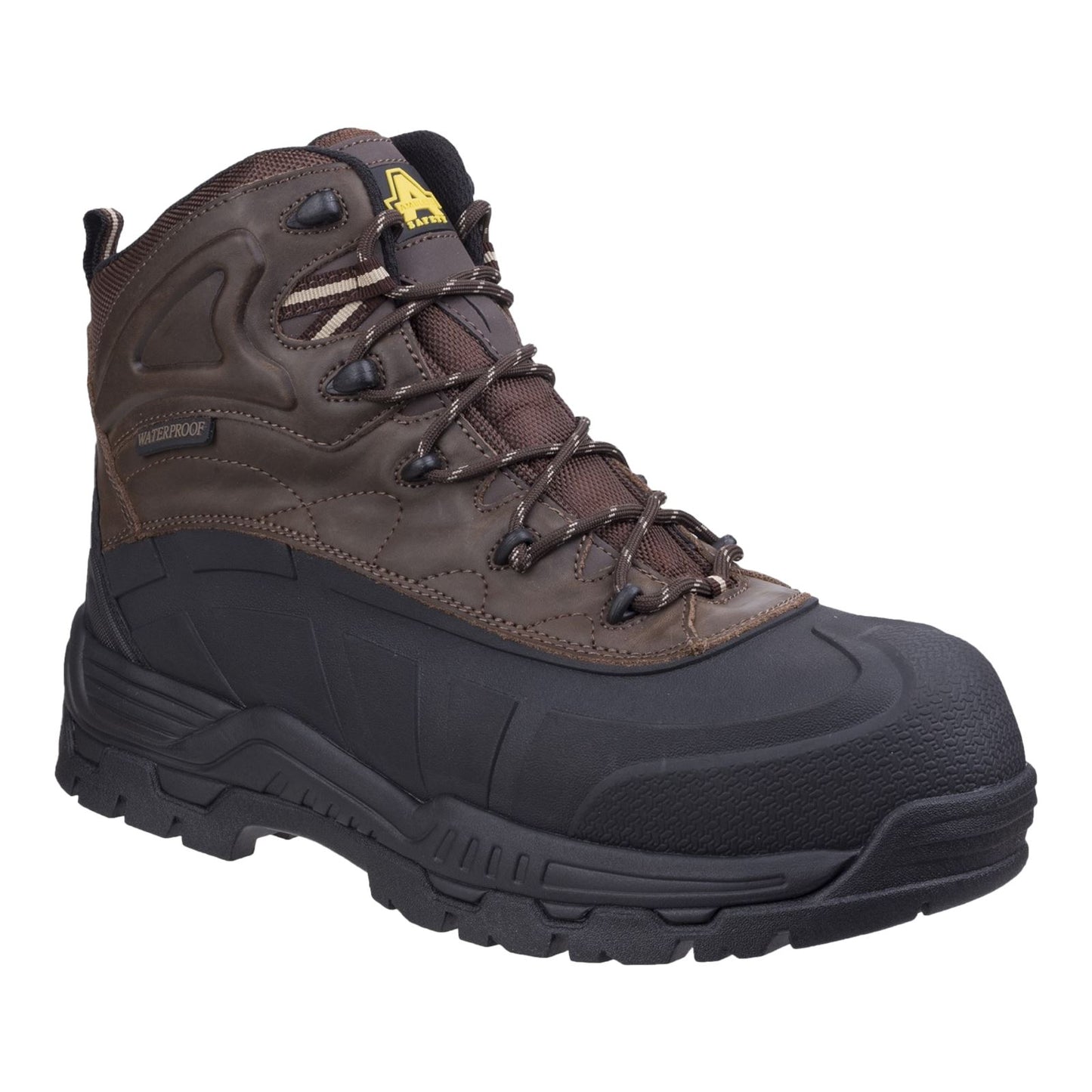 Amblers Safety Men's FS430 Orca Hybrid Waterproof Non-Metal Safety Boot in Brown