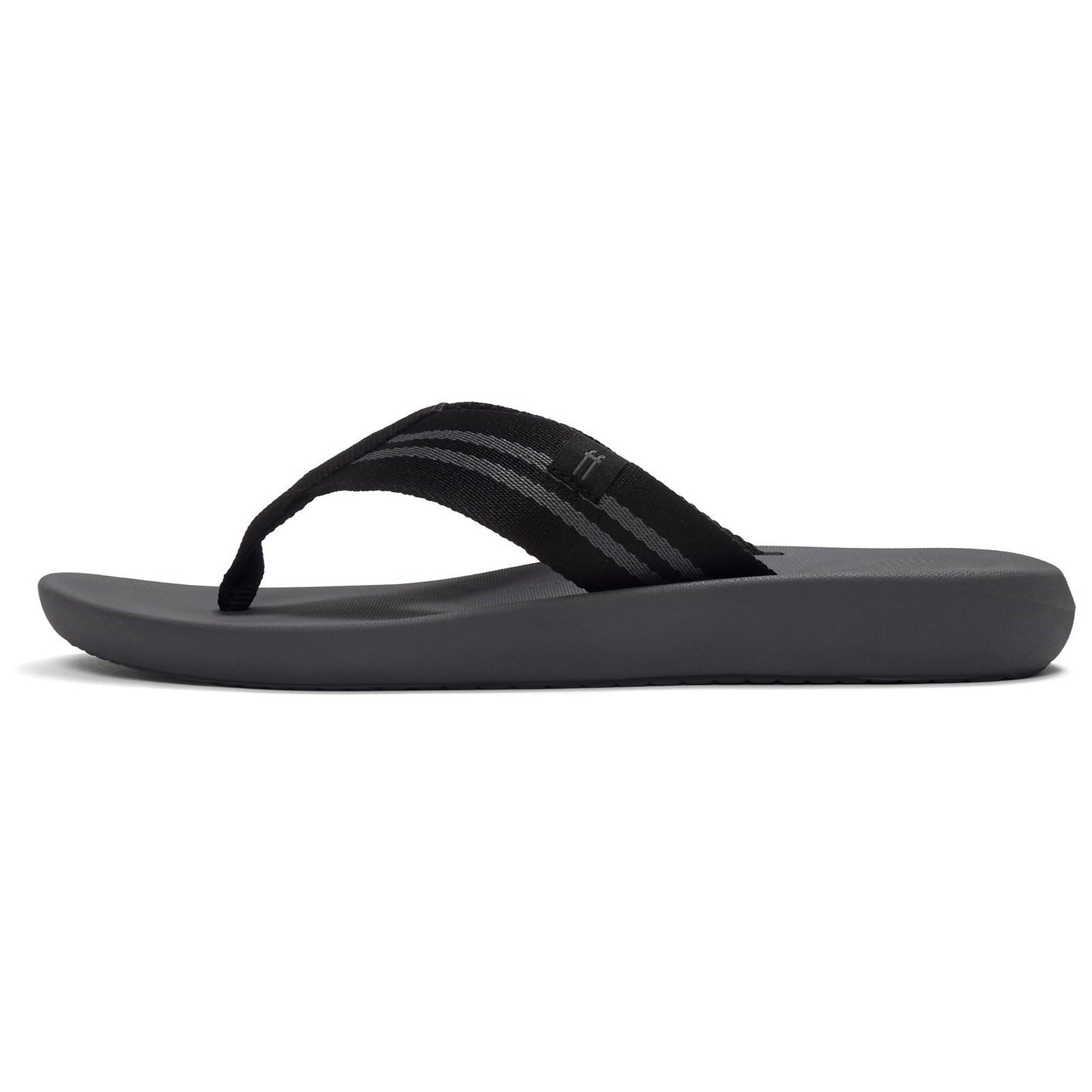 Fitflop iQushion Polyester Men's Black/Charcoal Flip Flops