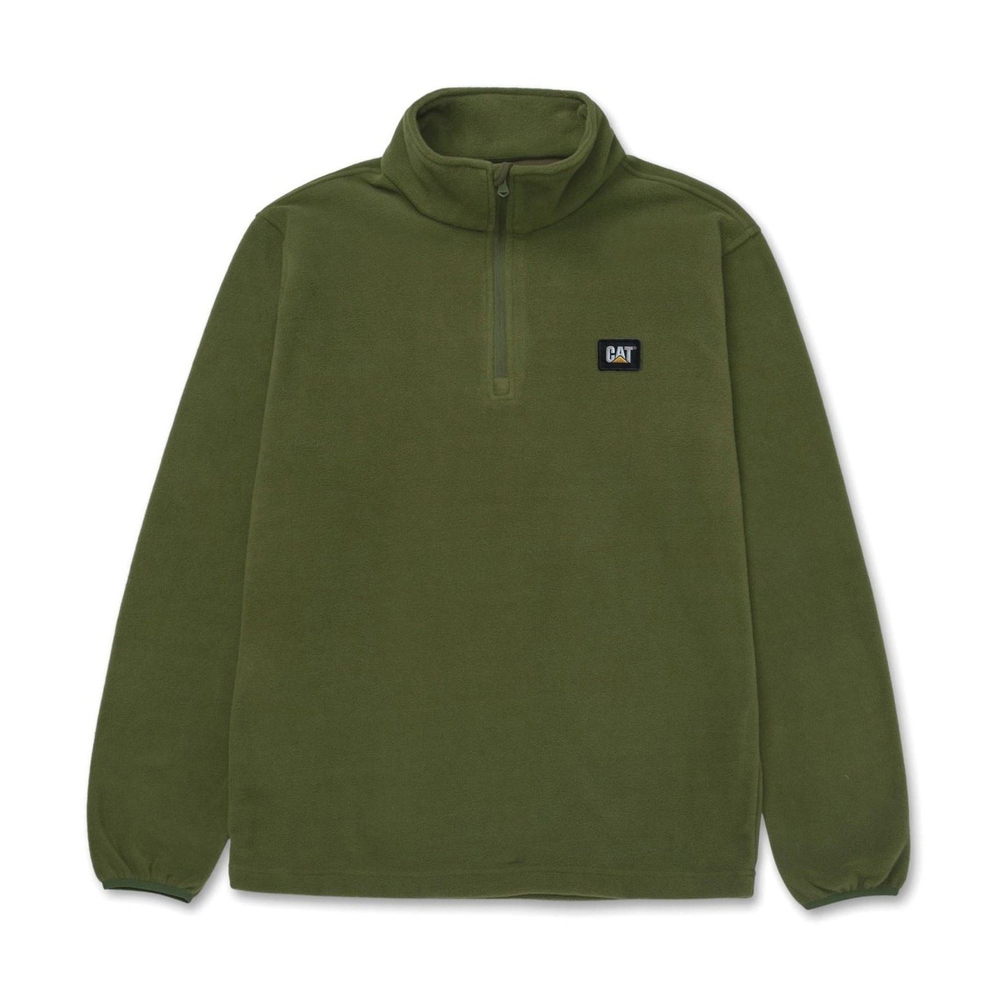 Caterpillar Men's Cat Microfleece Quarter Zip in Chive