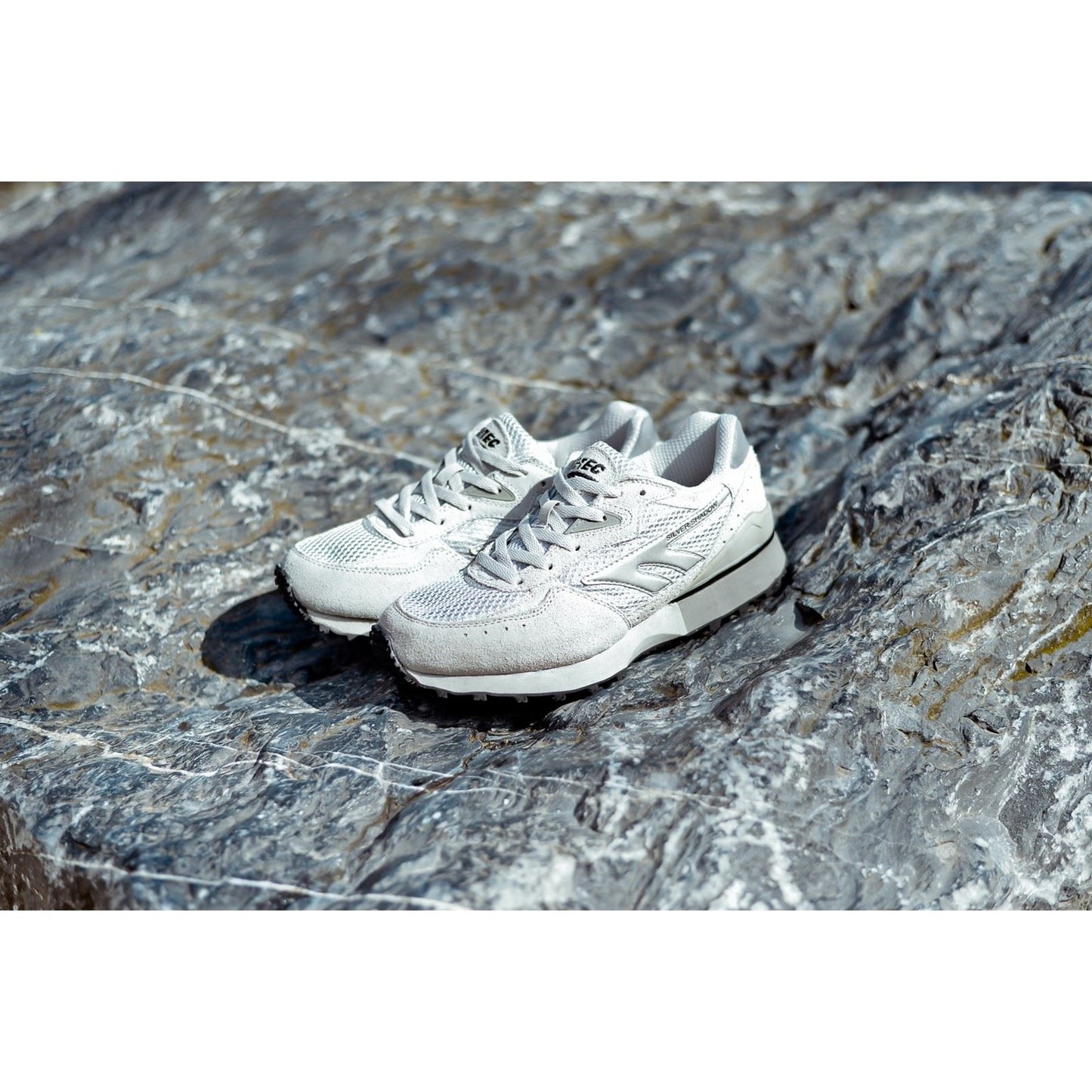 Hi-Tec Silver Shadow OG PU Suede Men's Silver/Grey/Green Trainers