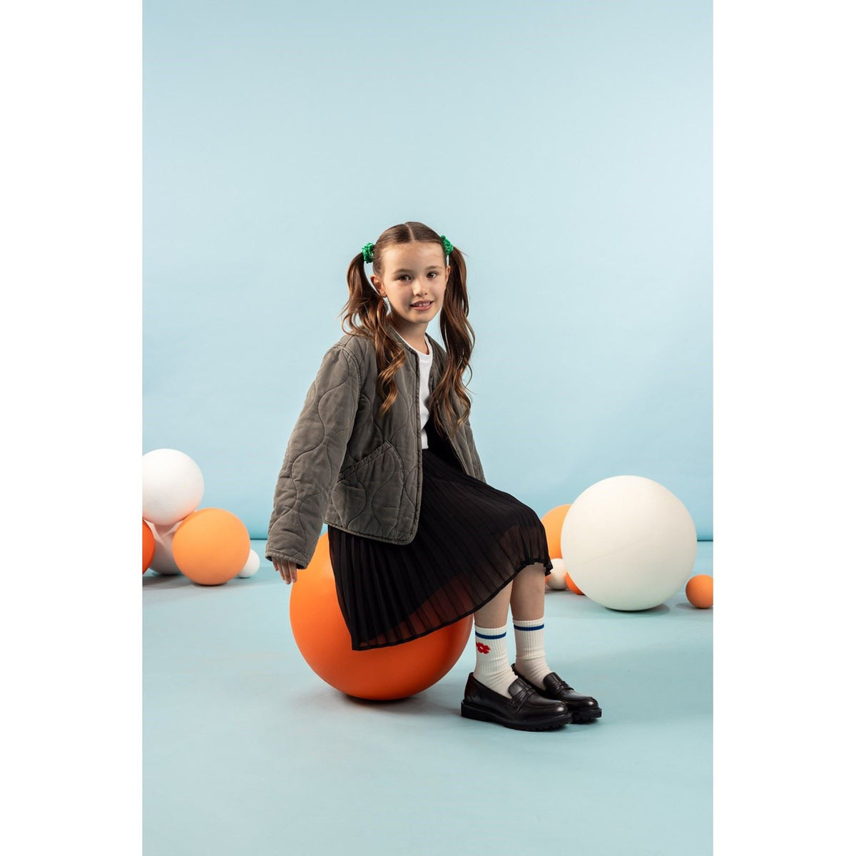 Hush Puppies Grazia Leather Girl's Black Loafers